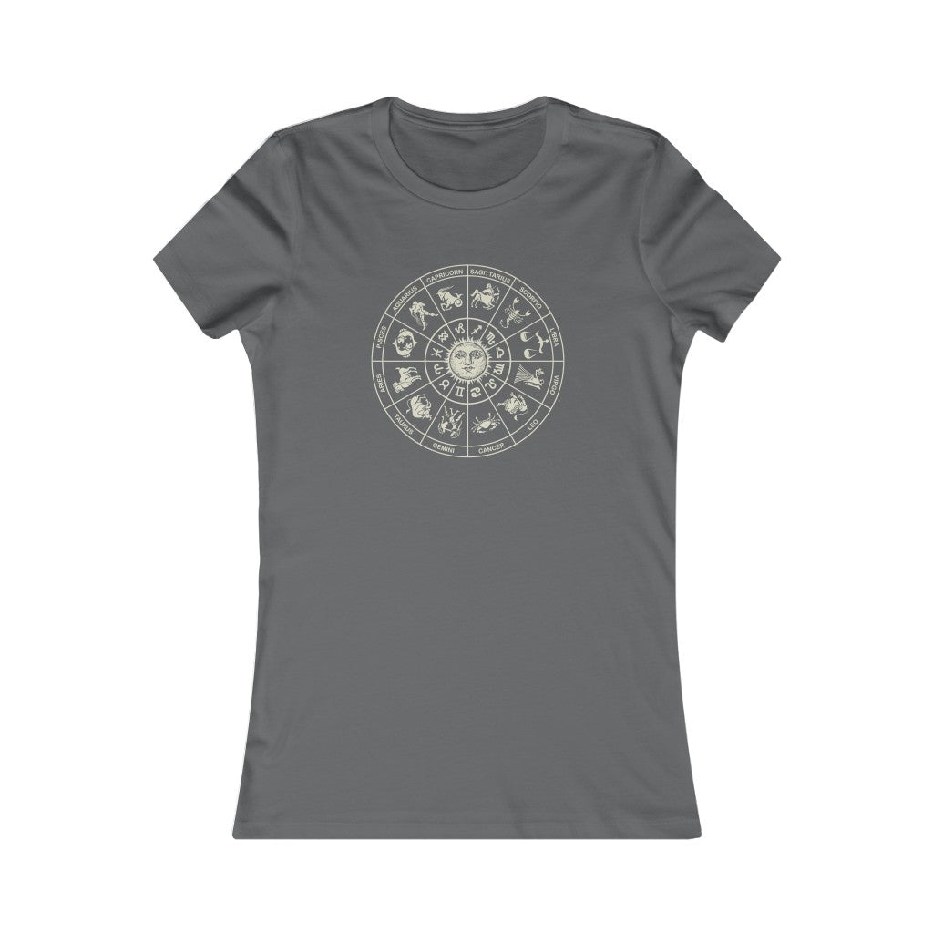 Zodiac Wheel | Horoscope | Constellations | Astronomy | Celestial | Gift | Slim Fit | Women's | T-Shirt