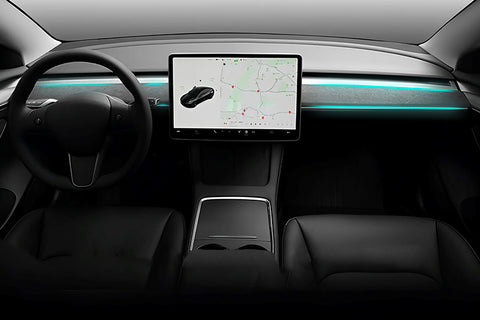 Tesla Alcantara Armaturenbrett-Abdeckung für Model 3/Y (2017–2023). -  Kohleschwarz
