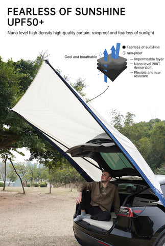 Tente De Camping Arrière Pour Voiture En Plein Air, Protection UV