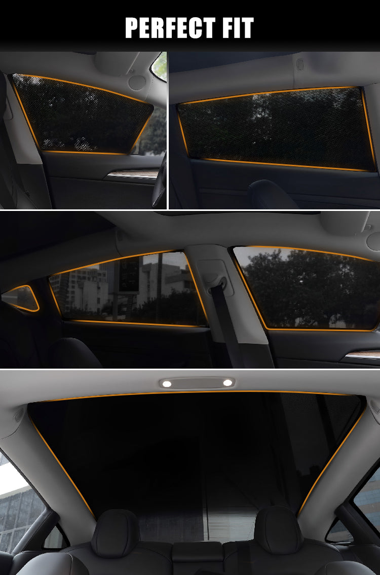 Auto Sonnenschutz FüR Tesla Model 3/Y/X Auto Fensterschutz, UV