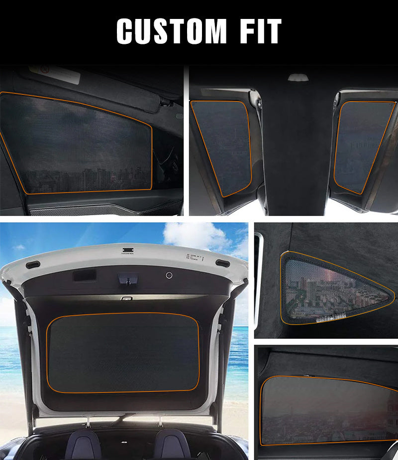 Kit pare-soleil pour vitres et toit ouvrant de voiture entière Tesla Model  X (9 pièces) – TESLAUNCH