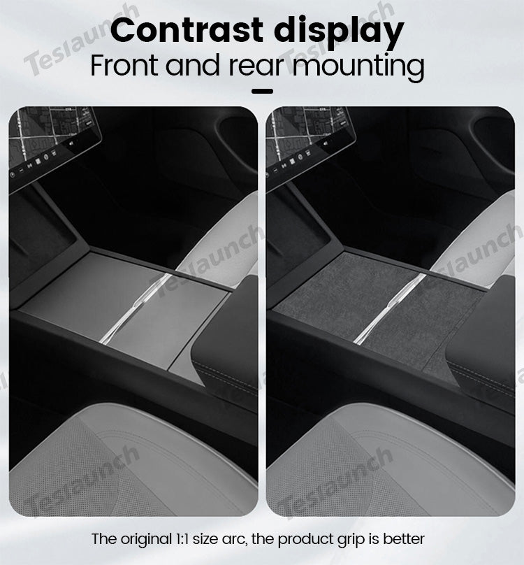 Center console sticker in Alcantara for Tesla Model 3 and Y Refresh