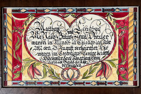 Fraktur marriage certificate