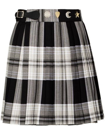 Charles Jeffrey Loverboy tartan-print pleated mini skirt