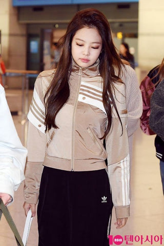 JENNIE IN HER ADIDAS Deconstructed Track Jacket