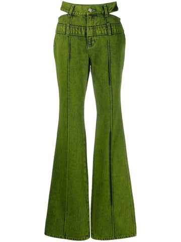 Andersson Bell cut-out straight-leg jeans