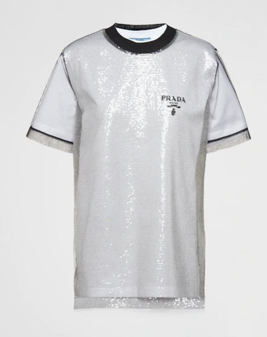 sequin embroidered T-shirt from Prada.