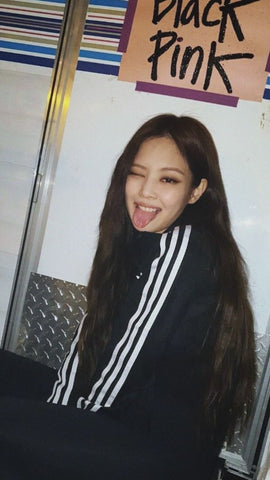 JENNIE IN HER ADIDAS Knotted Track Top