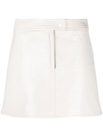 Courrèges faux-leather mini skirt