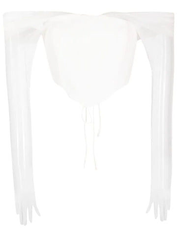 MANURI strapless silk corset top