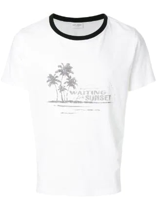 white T-shirt from Saint Laurent 