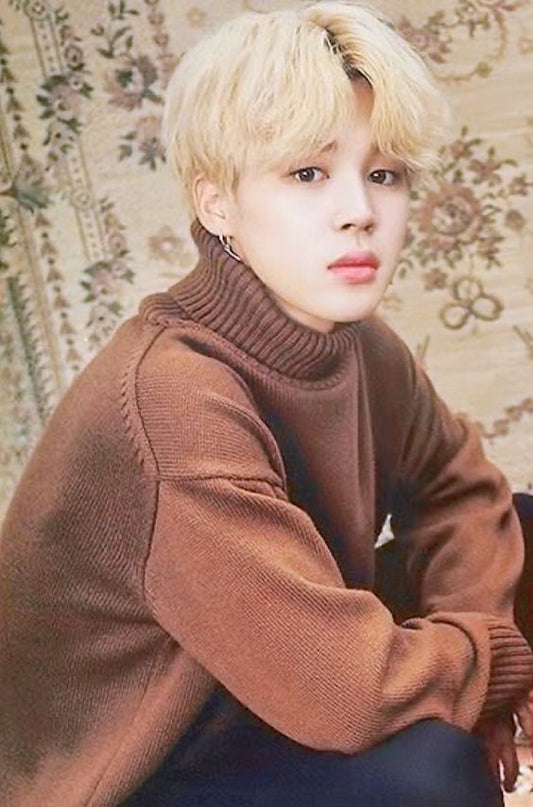 BTS Jimin Inspired Brown Turtle-Neck Pullover