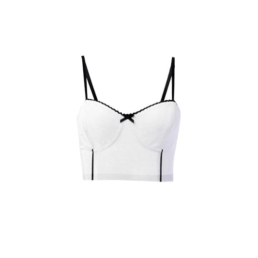White Bra Crop Top With Arm Warmer Sleeves, Jennie - BlackPink - Fashion  Chingu