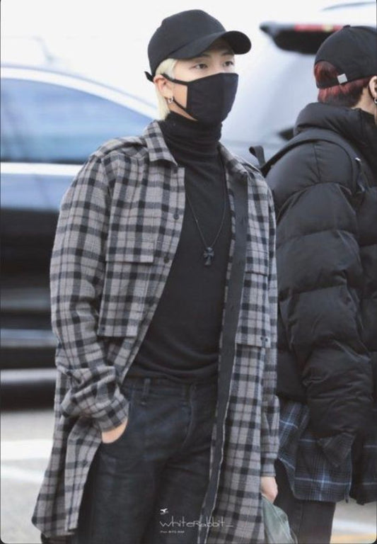 BTS Jungkook Inspired Wool Collar Denim Jacket – unnielooks