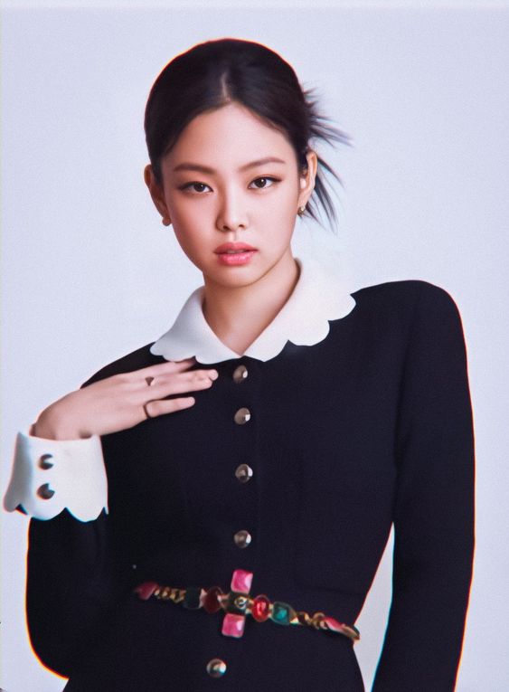 Blackpink Jennie Inspired Petal Collar Long-Sleeved Suit And Skirt ...