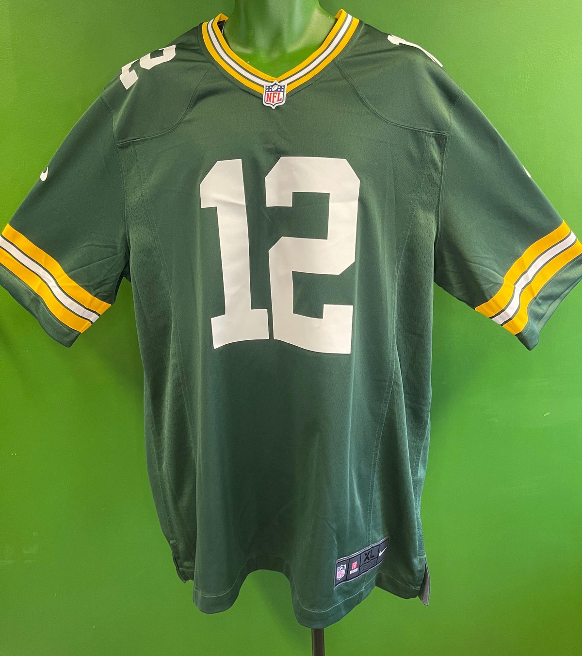 Green Bay Packers No12 Aaron Rodgers Men's Nike Black Golden Limited 100 Jersey