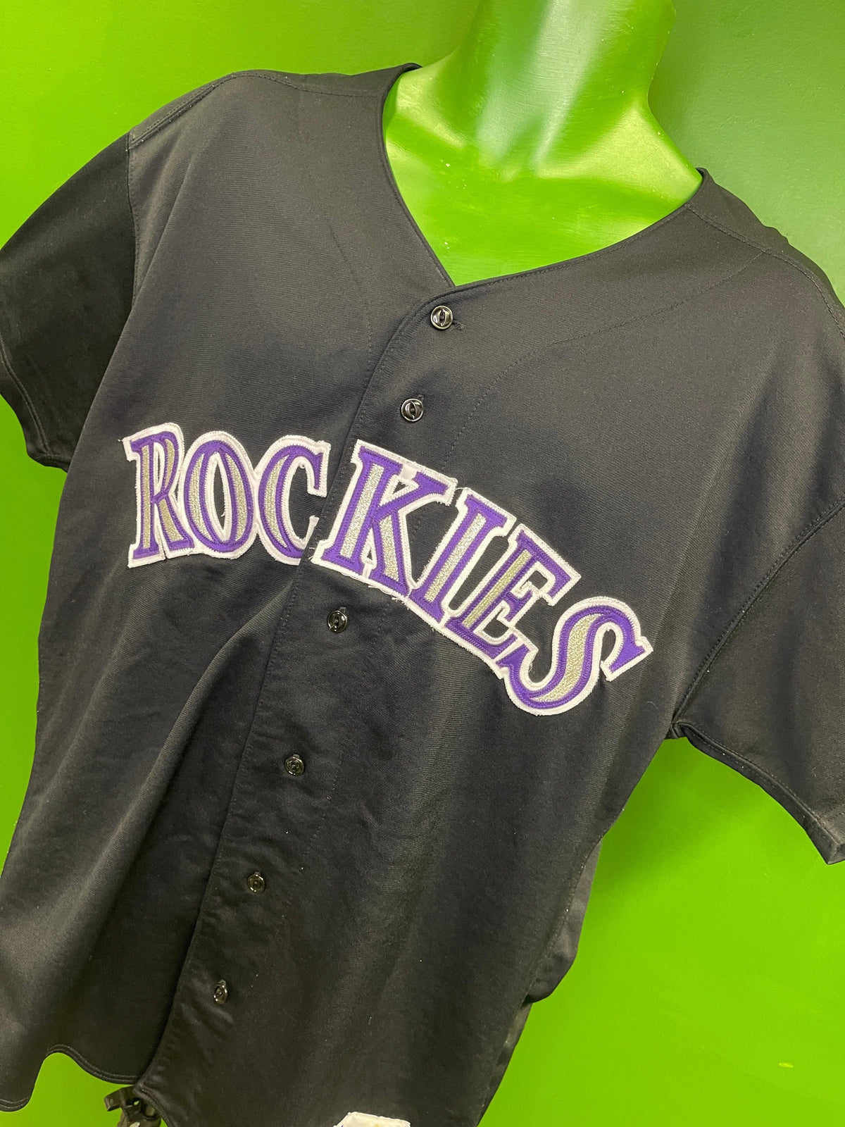 Colorado Rockies Jersey Dynasty gray purple black Mens L mlb