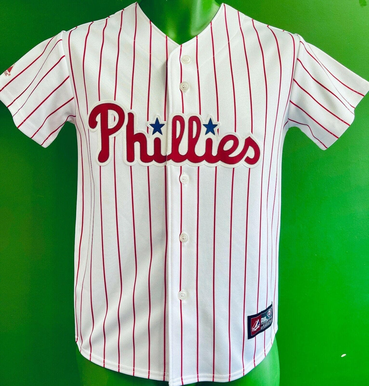 Vintage Majestic Chase Utley World Series Jersey