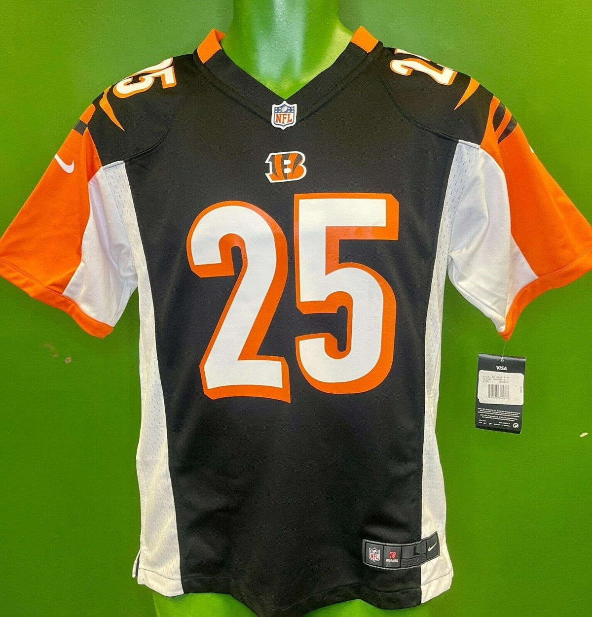 Cincinnati Bengals Jersey L NWT Mens Short Sleeve NFL Football