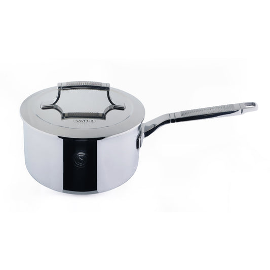 Innovaze 4 Quart Triple-Ply Stainless Steel Saucepan with Lid, 1