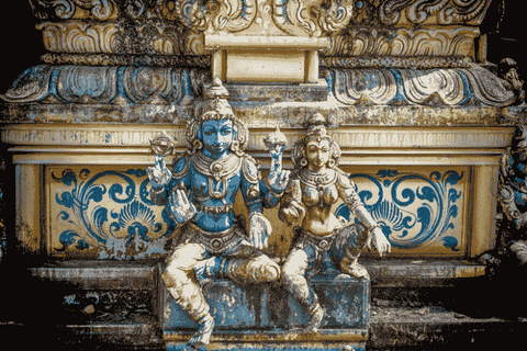 Shiva and Shakti ceramic statues