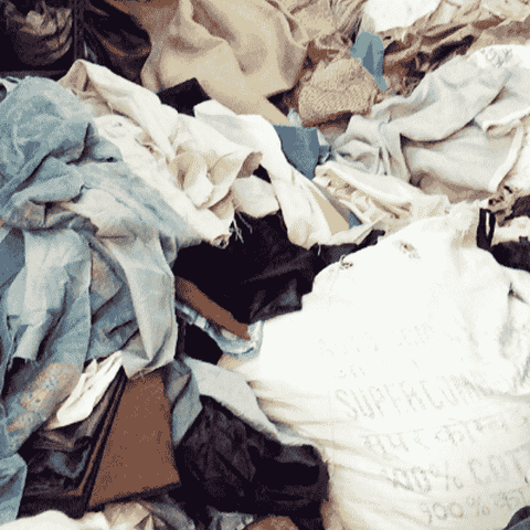 Scraps of material destined to go into landfill in INdia
