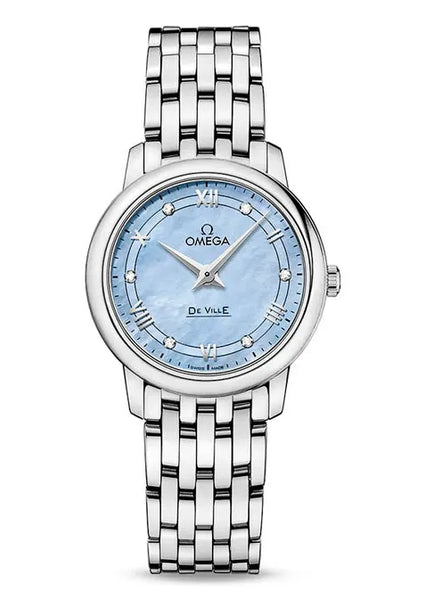 Omega ladies mother of pearl blue watch