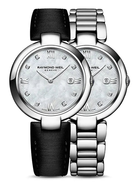 Two Raymond Weil mother of pearl watches