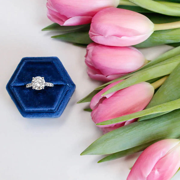 Diamond ring in blue box