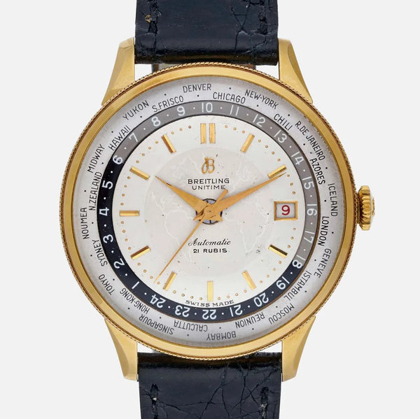 Mens gold Breitling watch