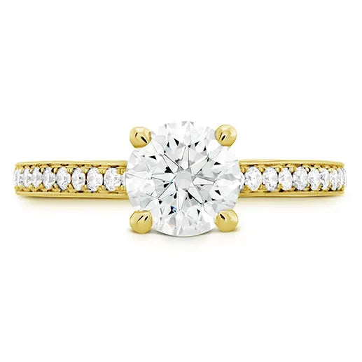 Yellow gold diamond ring