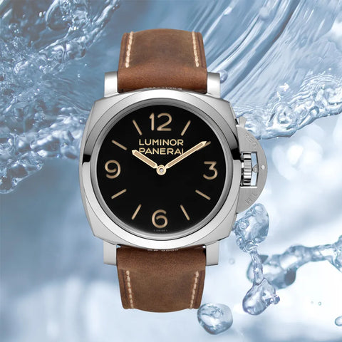 Mens brown leather strap Luminor watch