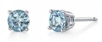 Blue gemstone stud earrings