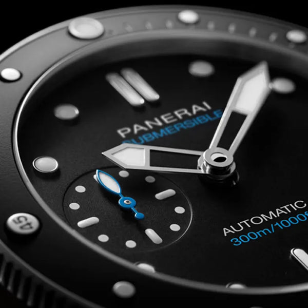 Mens Panerai watch with blue dial