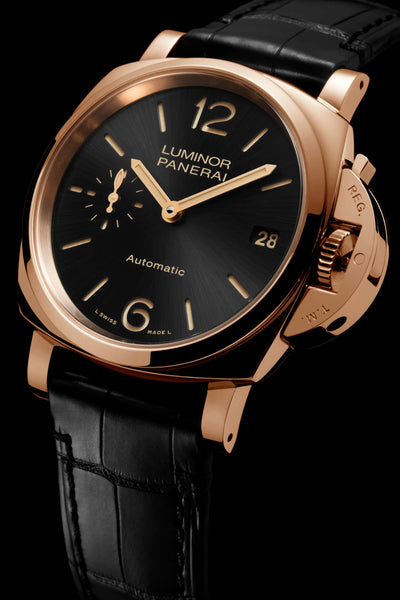 Mens brown Panerai luminor watch