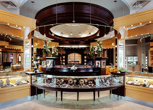 Interior of Schwarzschild Jewelers store in Midlothian, VA