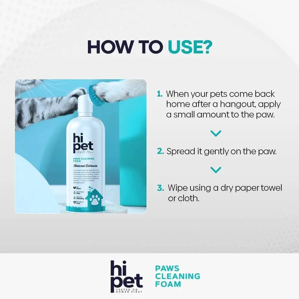 petnatics pet paw cleaner for dogs and cats - pawfoam pet paw cleaner foam  to clean, moisturize