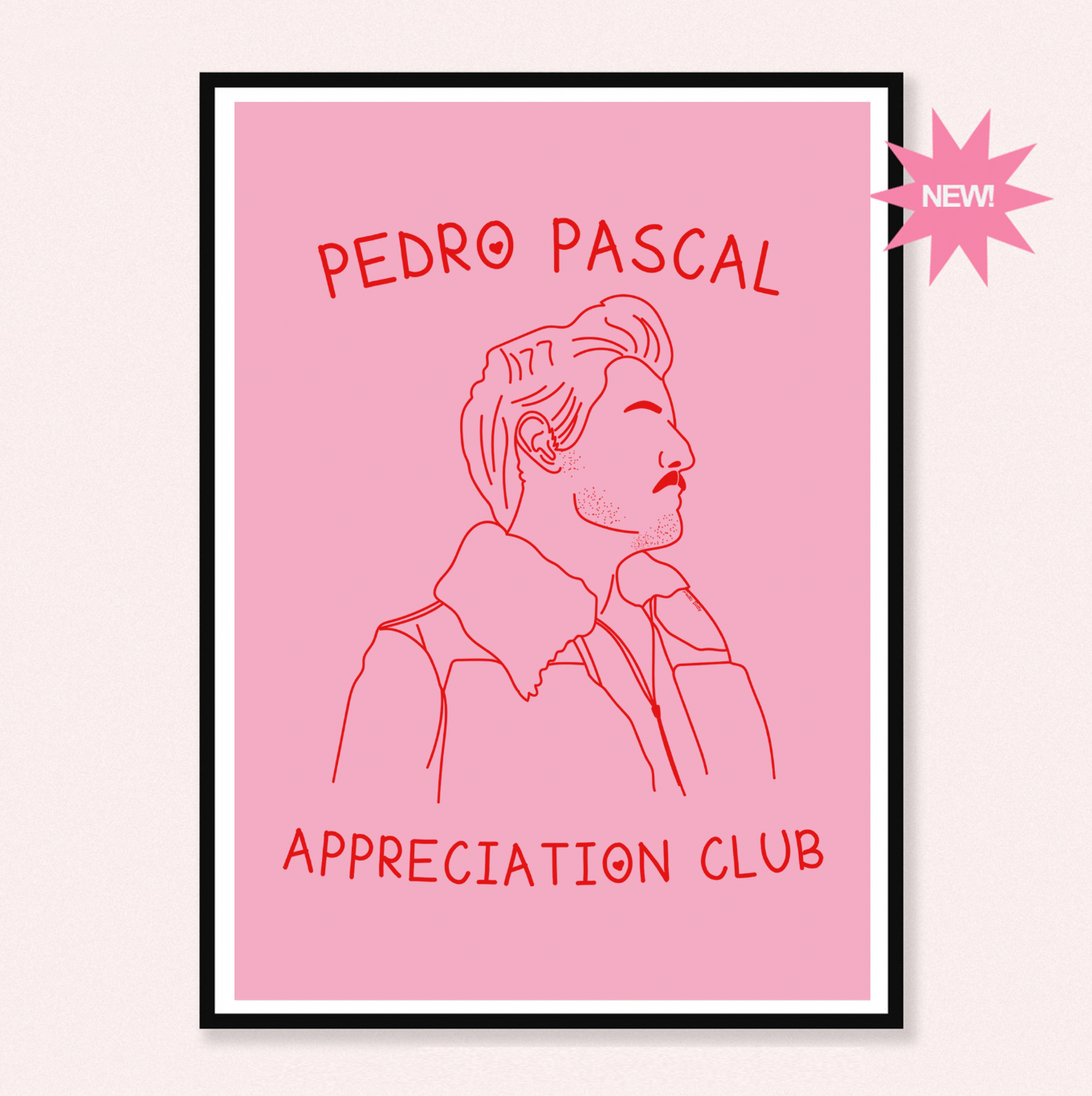 Pedro Pascal Appreciation Club Illustration A5, A4, A3 Art Print – Poetic  Betty UK