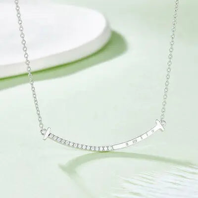 Moissanite 925 Sterling Sliver Necklace GlossiChic Collection