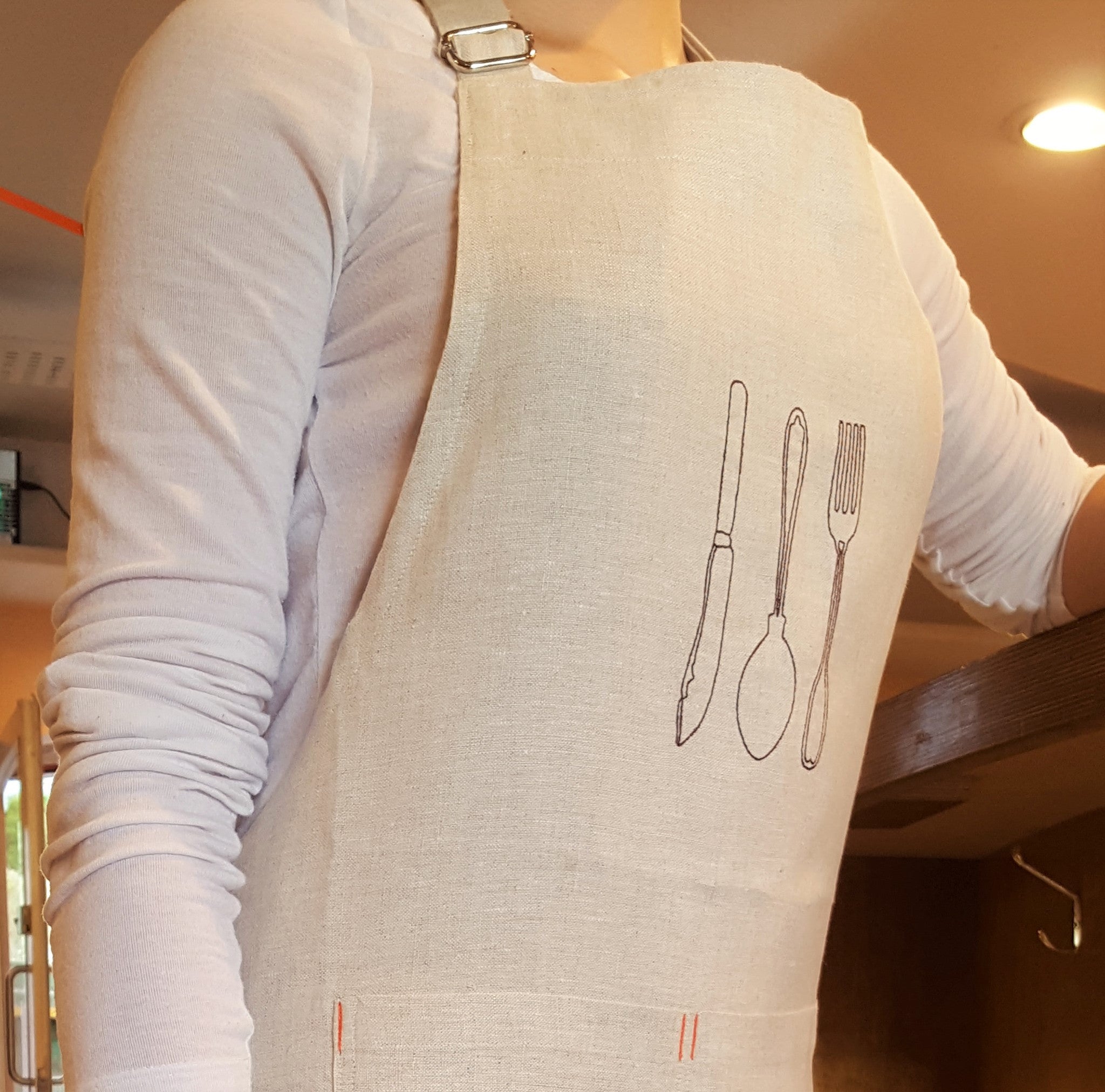 Urru 100% Linen Apron Designed & Made in Ireland-image-0