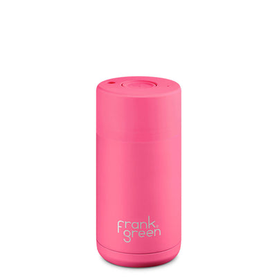 Frank Green Ceramic Reusable Cup 12oz Neon Pink