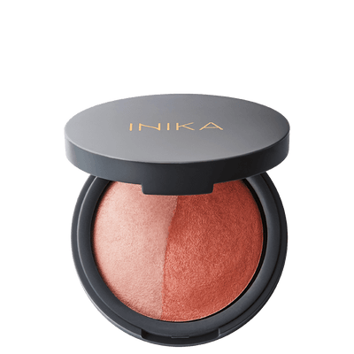 INIKA Organic Baked Mineral Blush Duo - Burnt Peach