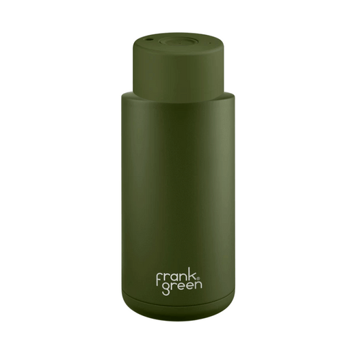 Frank Green Ceramic Reusable Bottle (1 litre) Khaki