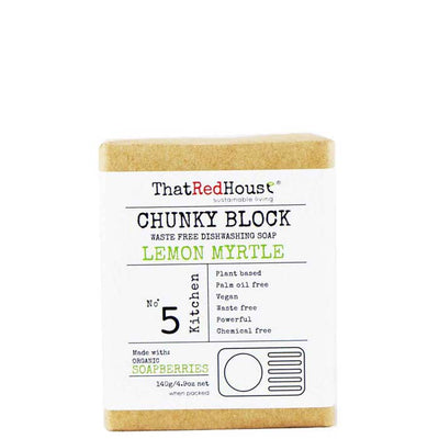 That Red House Chunky Block Dishwashing Soap - Lemon Myrtle