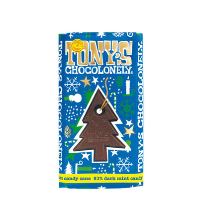 Tony's Chocolonely Dark Chocolate Mint Candy Cane 51%