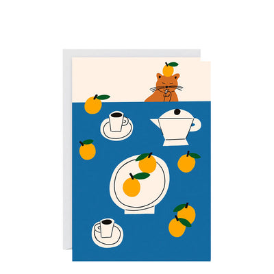 WRAP Cat & Lemons Fika Card