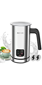 Milk Frother and Steamer, Electric Milk Warmer with Touch Screen, BIZE –  Bizewo