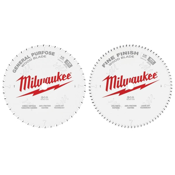 12 44T 80T Circular Saw Blade Pack of 2