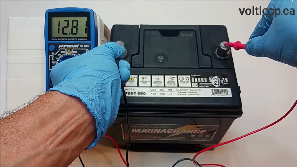 12V multimeter reading