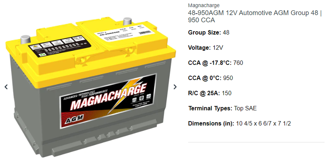 Magnacharge 48-950AGM Battery